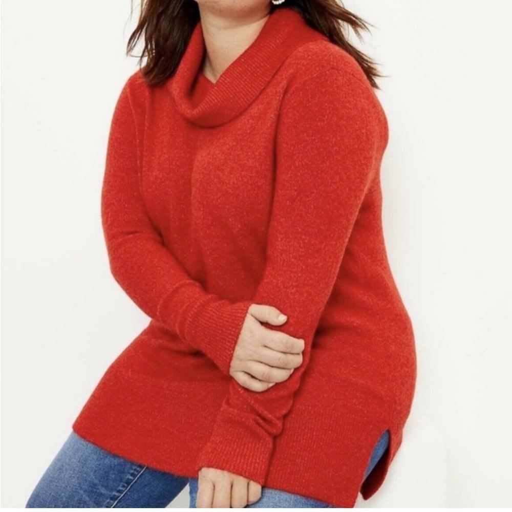 LOFT PLUS Cowl-Neck Tunic Sweater *NWT*